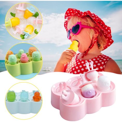 Silikon-Eisform für Eis am Stiel, Fruchtpürees, Puddings und hausgemachte Joghurts (1/5)