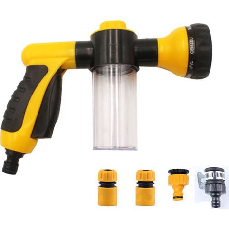 Yellow Foam Sprayer Garden Water Hose Foam Nozzle Soap Dispenser Gun For Car Wash Pets Shower Plants (1/5)