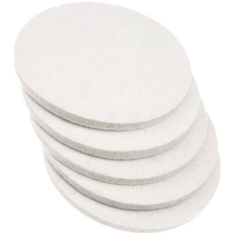 Lot de 5 tampons de polissage en feutre de laine 125 mm x 10 mm (L x l) pour verre, plastique, métal, marbre, cuisine, salle de bain, ponceuse orbitale aléatoire (1/4)