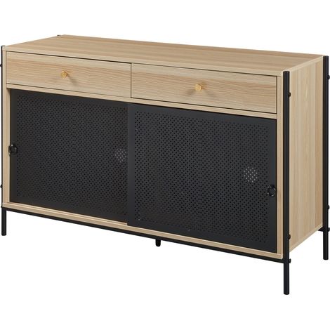 Mobile porta TV mobile porta TV per soggiorno mensola 120 x 40 x 75 cm effetto rovere nero 030010099