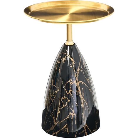 Side Table STORM Metal Marble/ Gold