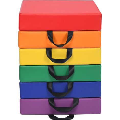 Juego de 6 cojines cuadrados para silla infantil cojines de suelo cojines de asiento