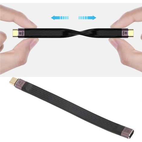 Câble USB-C 40Gbps PD 100W, Mâle à Femelle, Double Tête FPC, Charge Rapide Durable (1/5)