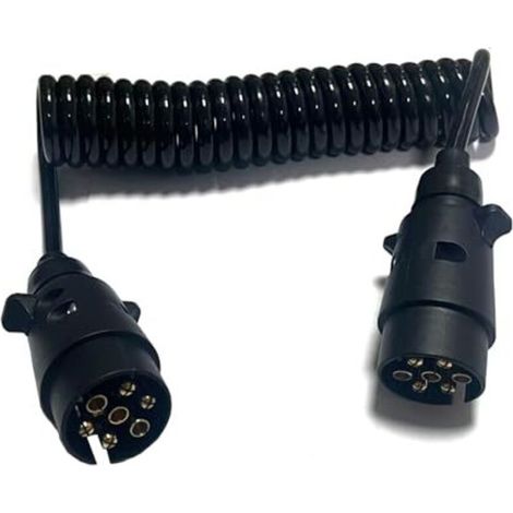 Câble d'extension rond de 3 m 7 broches vers 7 broches pour remorque avec prise de remorque, panneau lumineux, connecteur de prise de remorquage, caravane, camion (1/5)