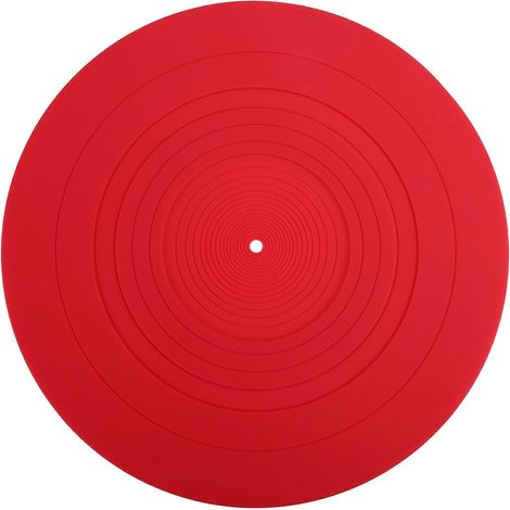 Tapis de platine vinyle en silicone 295 mm, anti-vibrations, accessoire audio de remplacement pour platine vinyle LP. (1/5)