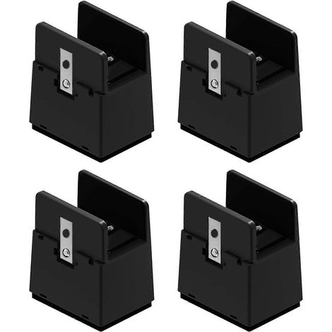 Rallonges pour pieds de table et de chaise, rallonges réglables noires de 5 cm, forte capacité de charge. (1/5)