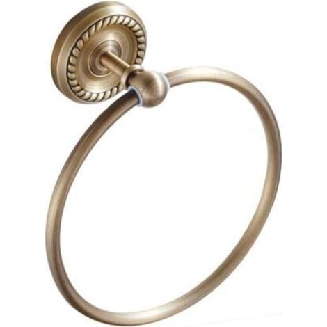 Antique Brass Wall-Mounted Towel Rack – Self-Adhesive Design – Capacity up to 3 kg – 180° Rotation – For Bathroom and Kitchen (1/4)