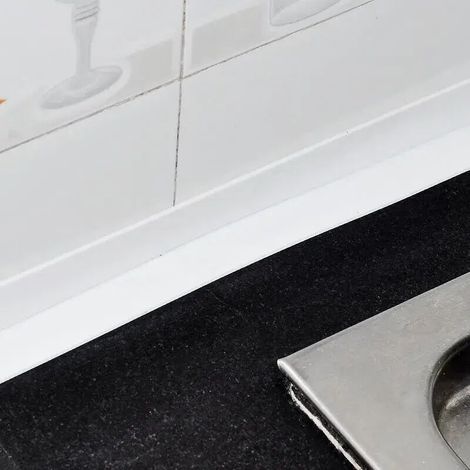 Robinet de lavabo de salle de bain au fini blanc Mitigeur chromé doré Lavabo à montage sur pont à Robinet en laiton à double finition (avec tuyau) (1/4)