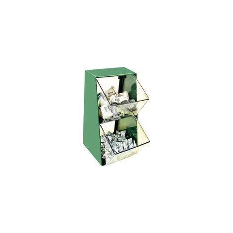 Organiseur de tiroir à thé – Support de rangement transparent à 2 couches pour sachets de thé et capsules de café – Étagère multifonction pour armoire et comptoir