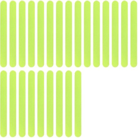 24 Pièces Bandes Adhésives Antidérapantes Phosphorescentes,Rubans Adhésifs Phosphorescents Antidérapants,pour marches d'escalier, Étanches,Lits Superposés,Baignoires,Cuisines,Piscines 2 x 20 cm (1/5)