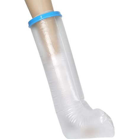Langärmliger blauer Badeanzug für Erwachsene mit PP-Schutzärmeln und -Ring, Modell SL H2103, Beinlänge 65 cm (1/4)