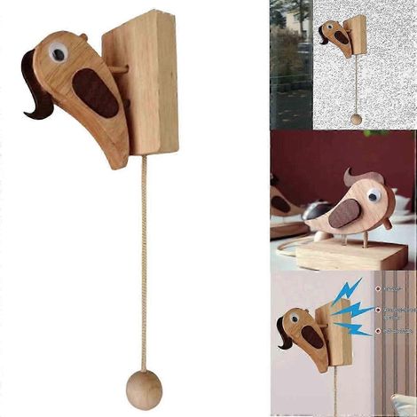 Heurtoir de porte Pic-vert - Heurtoir de porte en bois artisanal pour la décoration intérieure S2024123010656 (1/5)
