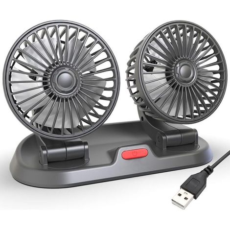 Ventilateur Cabine Robuste 24V/12V Double Tension(2-head USB (1/5)