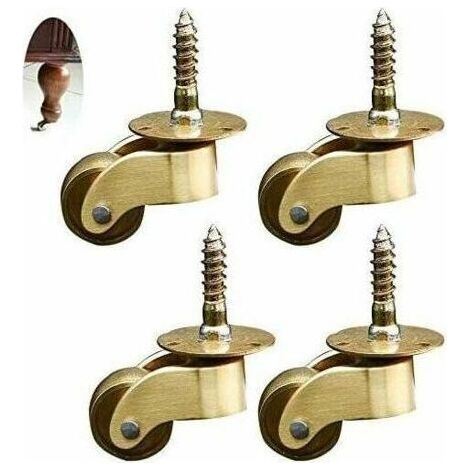 4pcs roulettes pivotantes, roulettes pour Meubles en Laiton, roulettes de Transport,roulement Silencieux, pour Meubles, appareils & équipements (1/3)