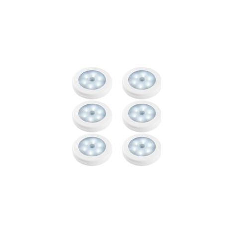 Luci notturne con sensore di movimento, confezione da 6, luci LED con sensore di movimento per illuminare al buio camera da letto, bagno, cucina, corridoio, armadio, guardaroba, scale - Crezuo