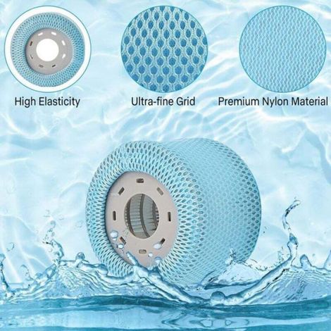 Filets de protection pour filtres de spa - - 2 pièces - Compatibles Mspa - Élastique - Polyéthylène durable (1/4)