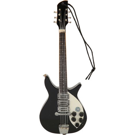 Mini Guitare Électrique Modèle Réaliste Délicat Ornement en Bois pour Fête Noël Anniversaire Type 12 (1/5)