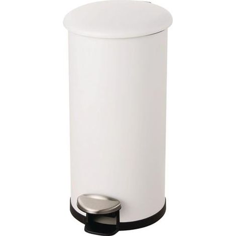 Cubo de pedal Helit "the zinc" 12l D211xH423mm acero recubierto de polvo blanco HELIT (1/2)