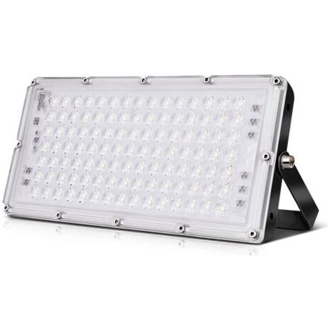 Projecteur LED Extérieur 100w, Projecteur Led Exterieur 10000LM, IP67 Étanche, Blanc Chaud 2800-3200k, Ultra-Mince Lumière, Extérieur De Projecteur Idéal Pour Jardin, Garage [Classe énergétique F] (1/5)