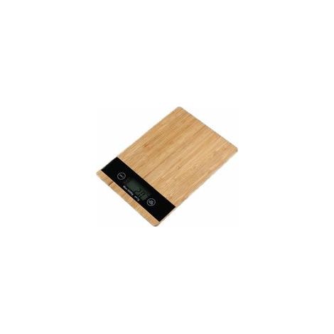 Balance de cuisine électronique 5 kg en bambou, planche à découper, version anglaise –
