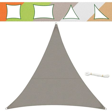 Voile d'ombrage Hydrofuge, Gris, 3 x 3 x 3 m (1/5)