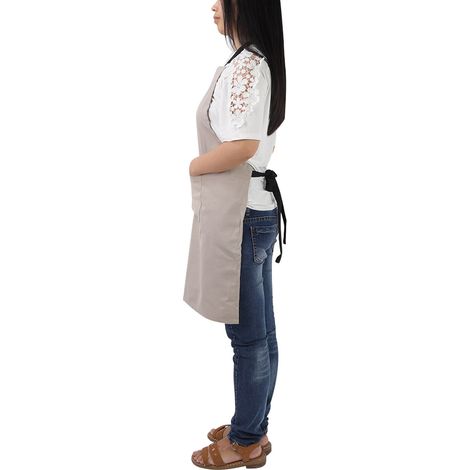 Tablier enfant coton motif dessin animé mignon cuisine tablier réglable gris (1/5)