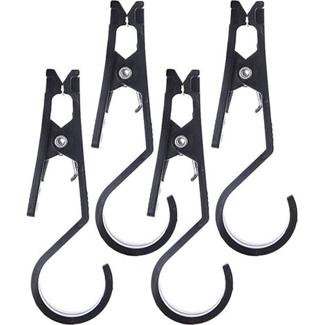 4 Pièces Lot de Crochets Multi-Fonctions pour Tente Clips Robustes de Toile Auvent Extérieur Résistants Au Vent pour Fixation Sécurisée (1/5)