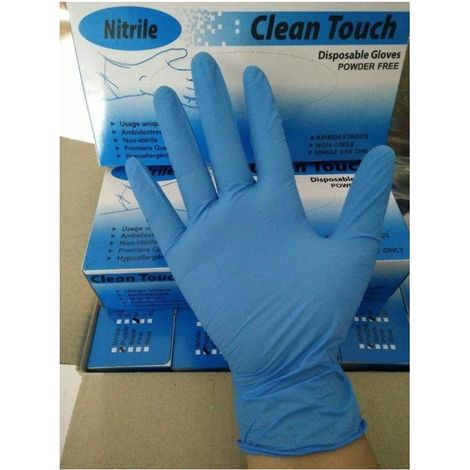 Guanti in nitrile taglia m blu, scatola -100u-.