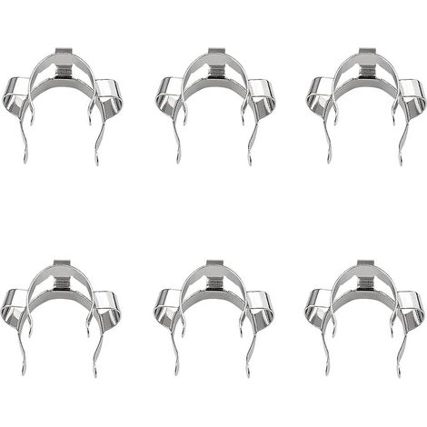 Lot de 6 pinces de montage en laboratoire, joint en acier au carbone - Raccord de laboratoire - Pour verre de laboratoire - 21 mm/28 mm (1/5)