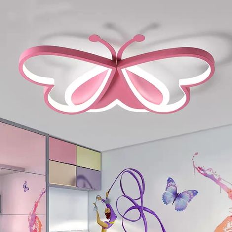 LED Deckenlampe mit Schmetterling Form Deckenleuchte Dimmbar für Kinderzimmer DE