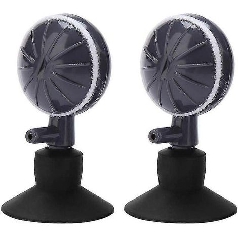 2er-Pack Ausströmersteine mit Saugnapf, drehbarem und verstellbarem Sauerstoffblasen-Diffusor für Aquarien, Fischbecken und Hydrokulturpumpen (1/4)