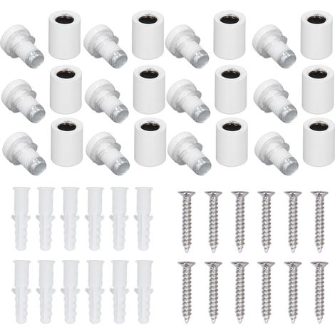 Beyamis Lot de 12 vis d'écartement en acier inoxydable pour panneaux muraux publicitaires, clous pour acrylique 16 x 25 mm (1/5)