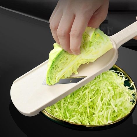 Cortador y rallador de repollo, Práctico utensilio de cocina de acero inoxidable, Cortador multifuncional de verduras para repollo, lechuga (1/5)