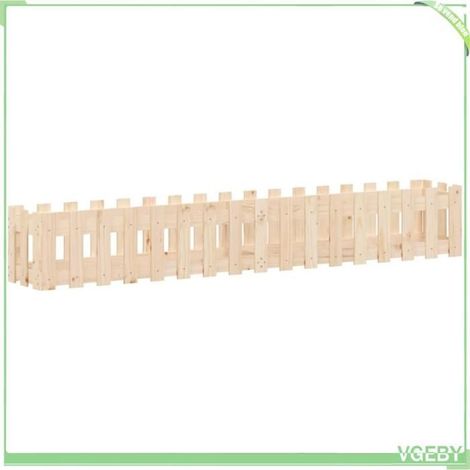 Lit surélevé de jardin - FAFEICY - 832502 - Pin massif non traité - 200 x 30 x 30 cm - Grand volume pour plantation (1/5)