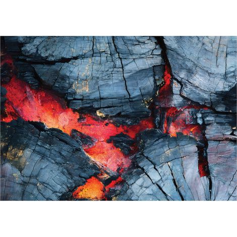 Fototapete Abstrakt 200x140 cm Blau Rot Einfache Montage Hochwertige Fliselina (1/5)