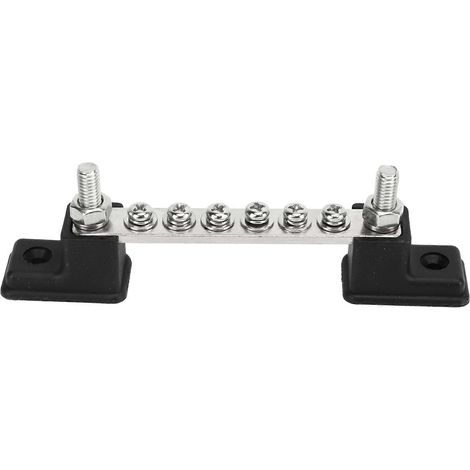 Bornier de distribution électrique à vis pour barres de mise à la terre, 6 positions, pour voitures, bateaux, yachts, camionnettes et caravanes. (1/5)