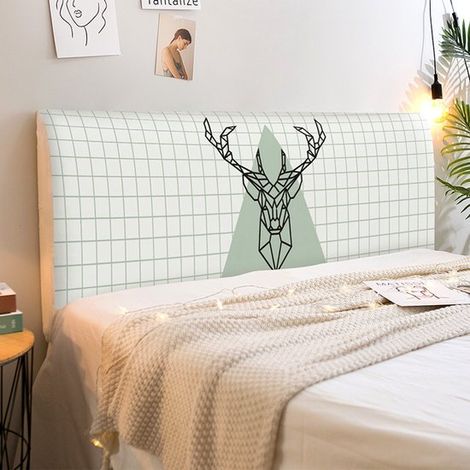 Copritestiera XL per testiere di altezza compresa tra 50 e 65 cm, lunghezza 190 cm e spessore inferiore a 30 cm. Copritestiera antipolvere. (1/5)