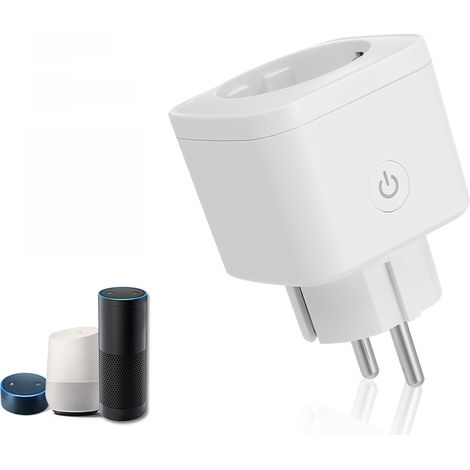 Prise WiFi intelligente Type E, télécommande sans fil via application mobile, minuterie intelligente compatible avec Google Home et IFTTT (1/5)