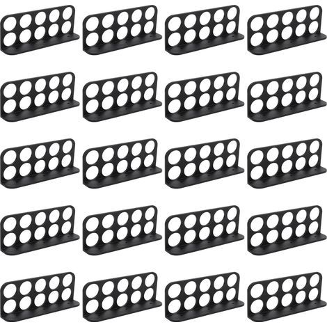 Support de câble 1 pouce, 10 trous, organiseur de câbles pour câbles électriques de réseau modulaires, 20 pièces (1/5)
