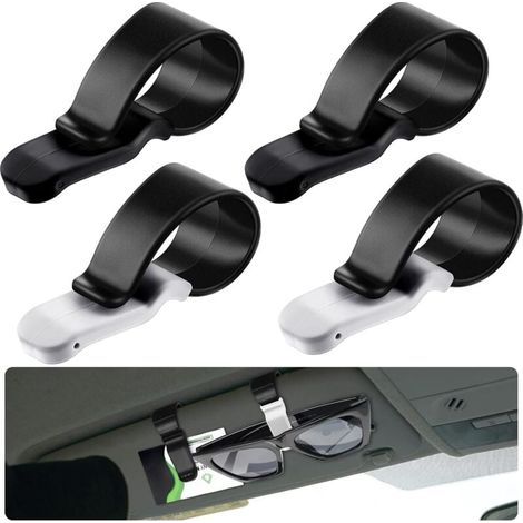 Clip Pare Soleil Voiture Silicone 4 Pièces Support Antidérapant Lunettes de Soleil (1/4)