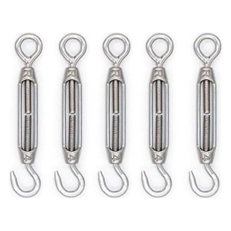 M4 tendeur crochet et il en acier inoxydable 304 - Lot de 5 (1/4)