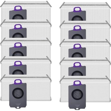Confezione da 10 sacchetti di ricambio per aspirapolvere robot Narwal Flow con sistema di filtrazione avanzato, tessuto non tessuto in fibra meltblown, elevata igiene e accessori per una facile instal (1/5)