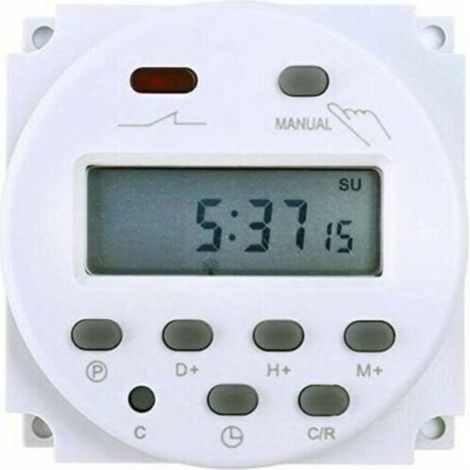 Horloge, sonnerie et minuterie pour tableau électrique Minuterie électronique 12V Affichage LCD programmable