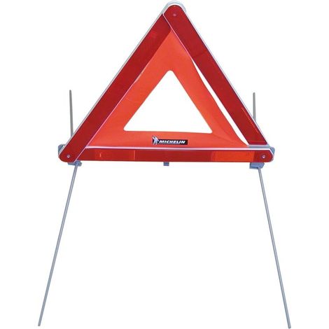Triangolo di segnalazione stradale omologato E20 MICHELIN 009535 riflettente fluorescente ABS (1/2)