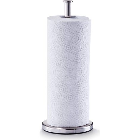 Zeller 27242 Supporto per Rotolo di Carta Assorbente con Bastone Centrale, Stainless Steel, Argento, 0.1x13x32 cm (1/2)