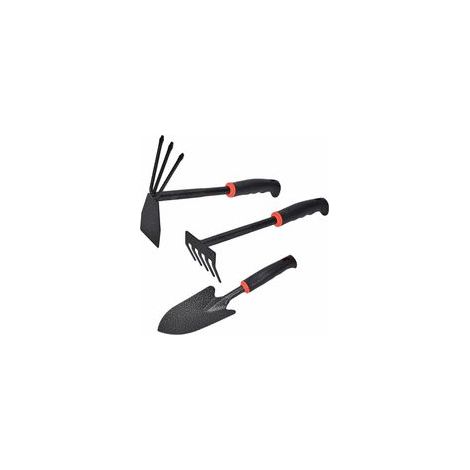 Ensemble d'Outils de Jardinage, Outils de Jardin 3 Pièces Kit, Kits d'Outils Jardin, Binette à Main, Râteau à Main, Petite Pelle de Jardinage, pour Ameublir Le Sol, Désherber, Transplanter (1/5)