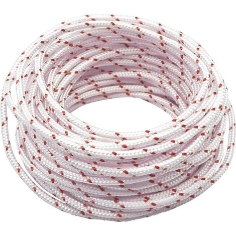 10 Mètres 4mm Cordon de Traction pour Corde de Démarrage Corde Lanceur Tondeuse Corde de Rechange pour Démarreur pour Tondeuse à Gazon Tronçonneuse Compatible avec Stihl Craftsman Husqvarna