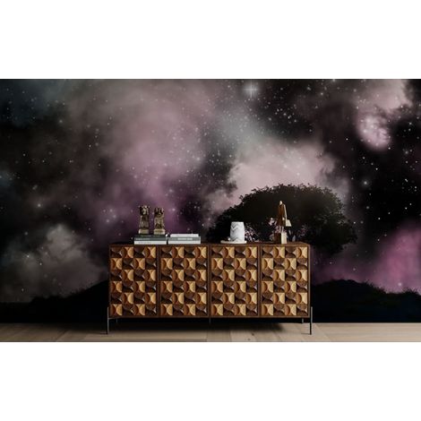 Papier peint cosmique – Ciel étoilé onirique - 150 x 250 cm (1/2)