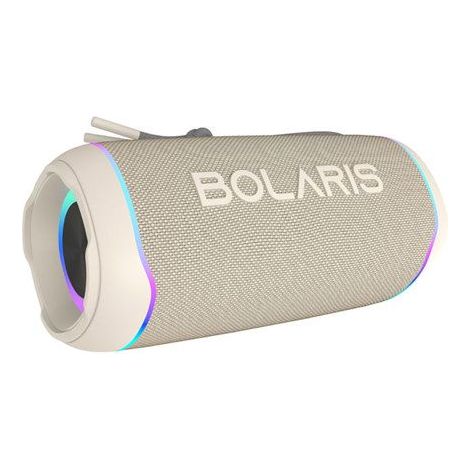 Enceinte Sans Fil Bluetooth 5.4 Modèle Parma IPX6 16W avec Effets Lumineux LED Beige (1/3)