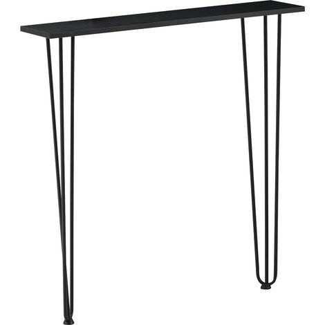 Tavolo consolle 82 x 80 x 18 cm ingresso soggiorno sala da pranzo nero 030010875